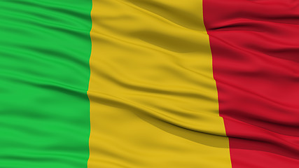 Image showing Closeup Mali Flag