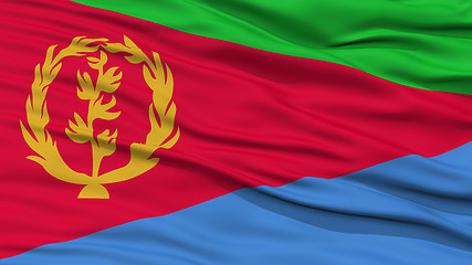 Image showing Closeup Eritrea Flag