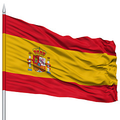 Image showing Spain Flag on Flagpole