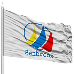 Image showing Benbrook City Flag on Flagpole, USA