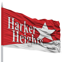 Image showing Harker Heights City Flag on Flagpole, USA