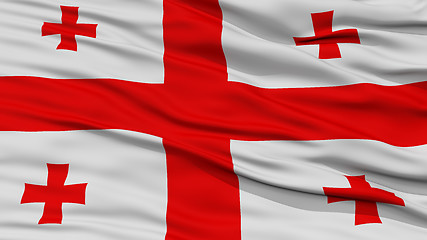 Image showing Closeup Georgia Flag