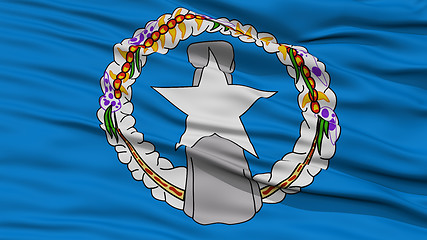 Image showing Closeup Northern Mariana Islands Flag, USA state