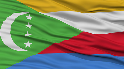 Image showing Closeup Comoros Flag