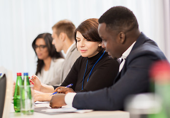 Image showing business team at international conference