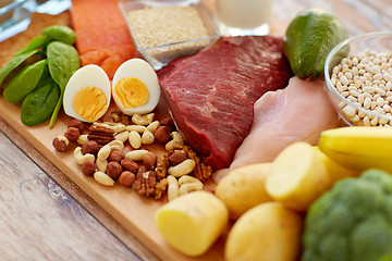 Image showing natural protein food on table