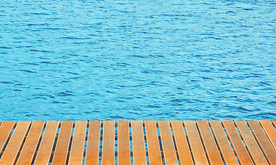 Image showing Pier Over Sea Background