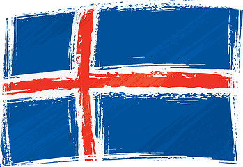 Image showing Grunge Iceland flag