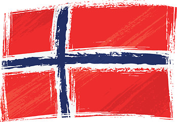 Image showing Grunge Norway flag