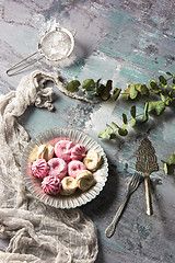 Image showing The cookies on wooden table background