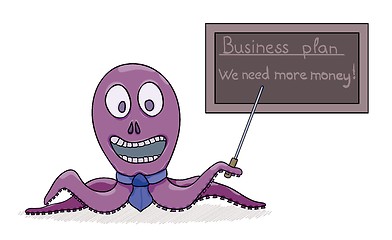 Image showing Octopus as a businessman and his business plan