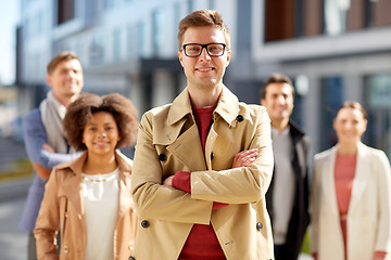 Image showing international group of people on city street