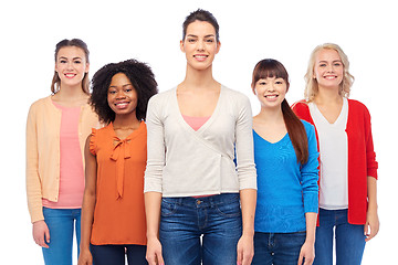 Image showing international group of happy smiling women