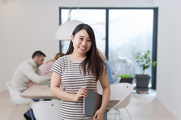 Image showing Startup Business Team At A Meeting at modern office building