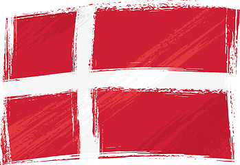 Image showing Grunge denmark flag