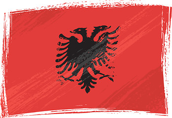 Image showing Grunge Albania flag