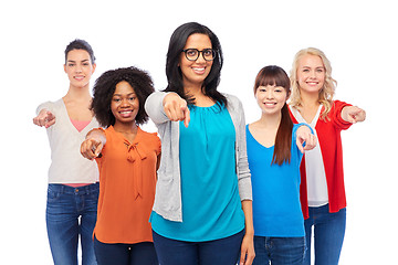 Image showing international group of happy smiling women