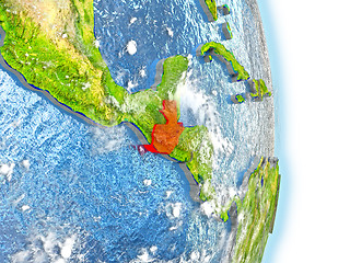 Image showing Guatemala in red on Earth