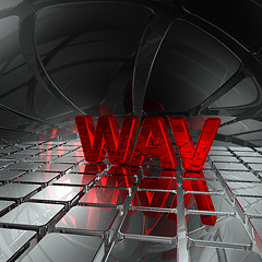 Image showing wav tag in abstract futuristic space - 3d rendering