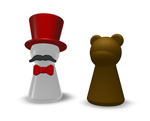 Image showing animal trainer and bear - 3d illustration