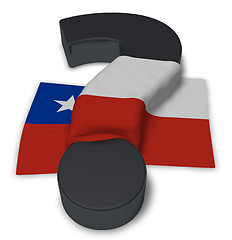 Image showing question mark and flag of chile - 3d illustration