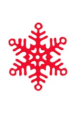 Image showing Christmas snowflake on white