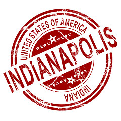 Image showing Indianapolis stamp with white background