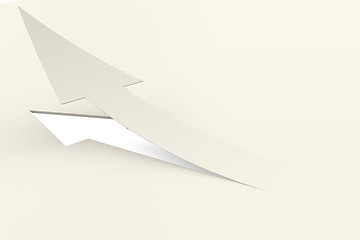 Image showing White paper arrow