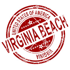 Image showing Virginia Beach stamp with white background