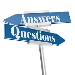 Image showing Questions and answers signs