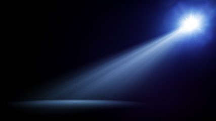 Image showing blue stage light beam background