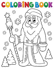 Image showing Coloring book Father Frost theme 1