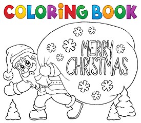 Image showing Coloring book Santa Claus thematics 6