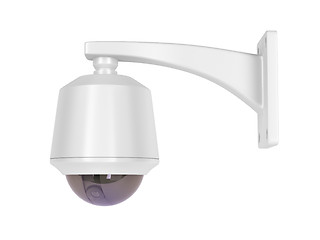 Image showing Surveillance camera on white