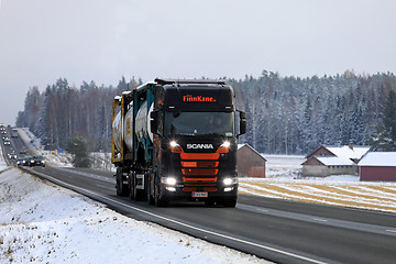 Image showing Beautiful Next Generation Scania S500 on Winter Road