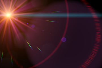 Image showing sun in the deep space