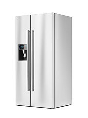 Image showing Side-by-side fridge on white background