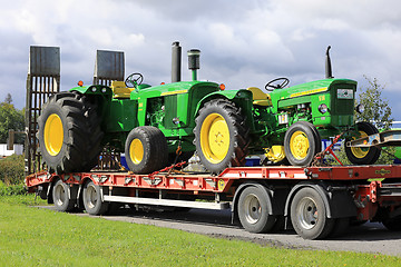 Image showing Classic 1960s John Deere Tractors