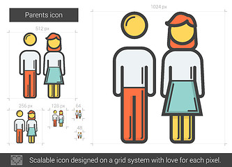 Image showing Parents line icon.