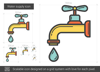 Image showing Water supply line icon.