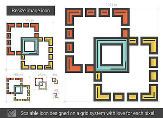 Image showing Resize image line icon.