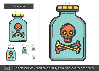 Image showing Drug line icon.