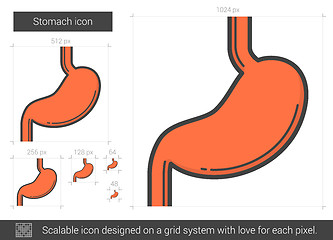 Image showing Stomach line icon.