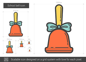 Image showing School bell line icon.