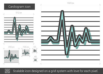 Image showing Cardiogram line icon.