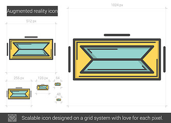 Image showing Augmented reality line icon.