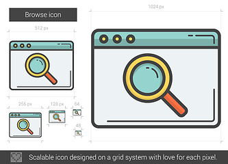 Image showing Browse line icon.