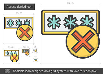 Image showing Access denied line icon.