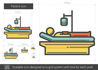 Image showing Patient line icon.