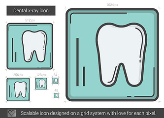 Image showing Dental x-ray line icon.